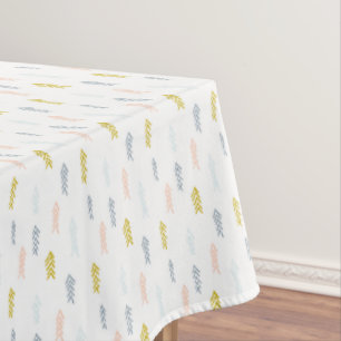 Soft Watercolor Chevron Pattern Tablecloth