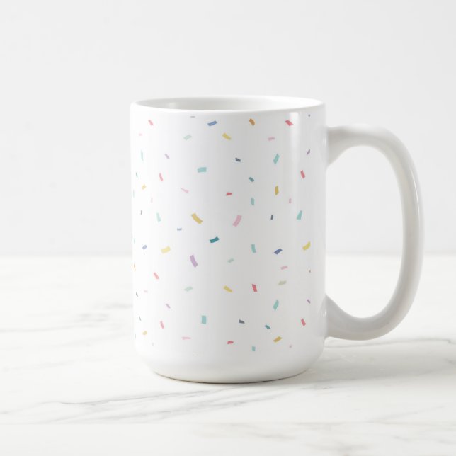 Soft Watercolor Confetti Pattern Coffee Mug (Right)