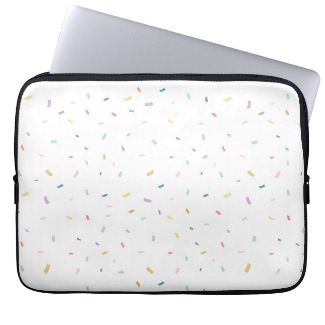 Soft Watercolor Confetti Pattern Laptop Sleeve (Front)