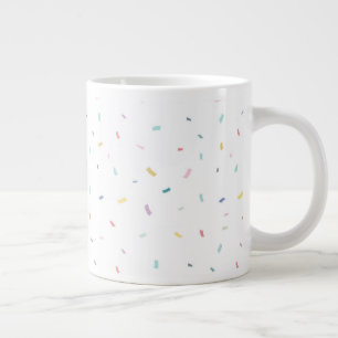 Soft Watercolor Confetti Pattern Large Coffee Mug
