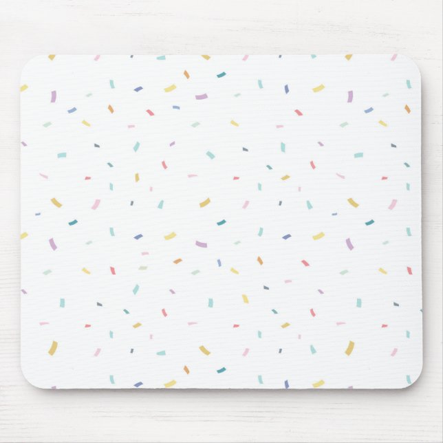 Soft Watercolor Confetti Pattern Mouse Pad (Front)