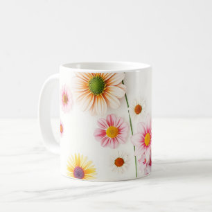 Soft Watercolor Daisies Delphiniums  Coffee Mug