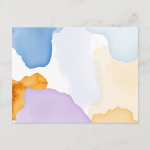 Soft Watercolor Drips and Blended Edges Postcard