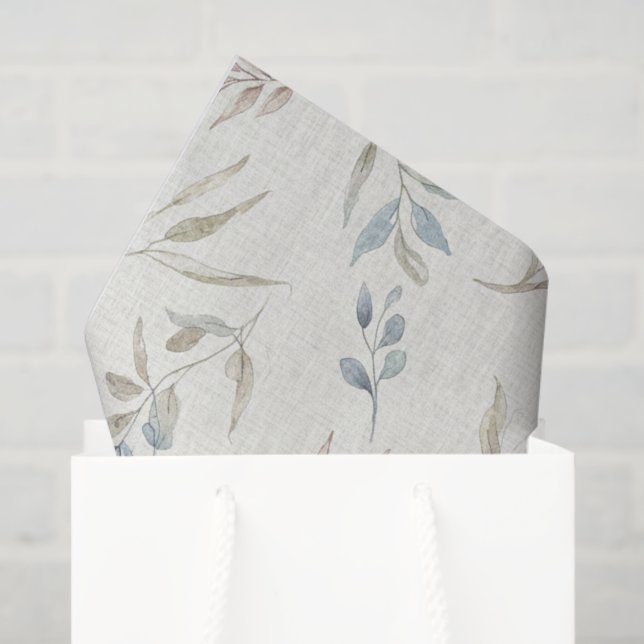 Soft Watercolor Eucalyptus Tissue Paper (Gift Bag)