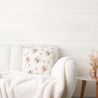 Soft Watercolor Floral Seamless Pattern Cushion