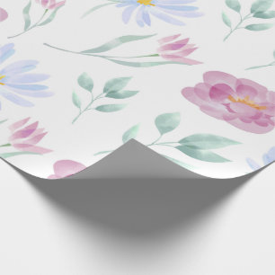 Soft Watercolor Floral Wrapping Paper