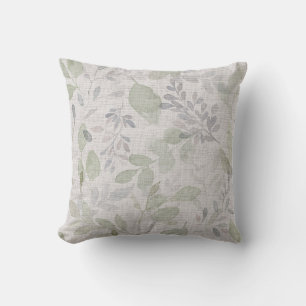 SOFT WATERCOLOR LEAF CUSHION