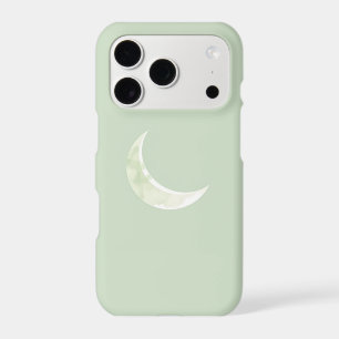 Soft Watercolor Moon Phase Phone Case - Muted Sage