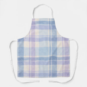 Soft Watercolor Pastel Plaid Apron