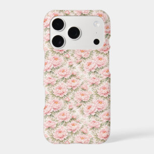 Soft Watercolor Peony Floral Seamless Pattern
