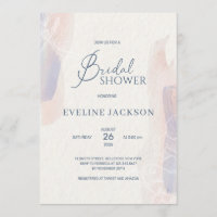 Soft watercolor pink blue powder bridal shower