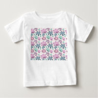 Soft Watercolor Pink Floral Pattern |  Wallpaper