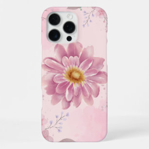 'Soft Watercolor Pink Flower' iPhone 16 Pro Max Case
