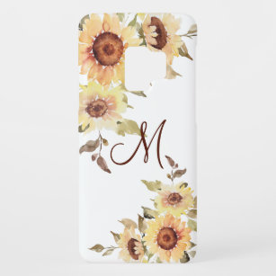 Soft Watercolor Sunflowers and Greenery Case-Mate Samsung Galaxy S9 Case