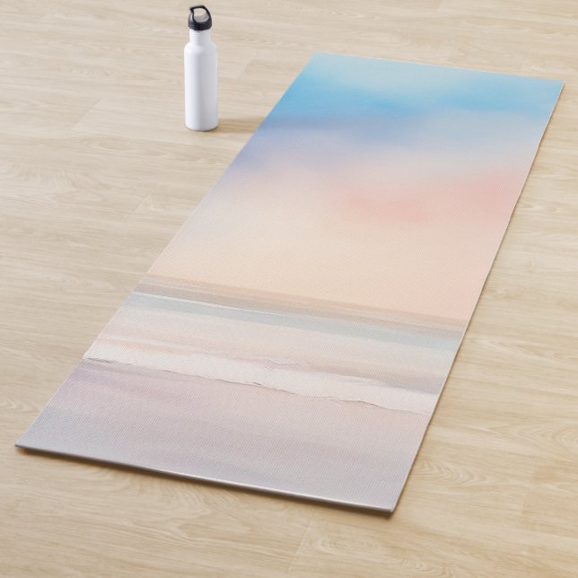 Soft Watercolor Waves Yoga Mat (In Situ)