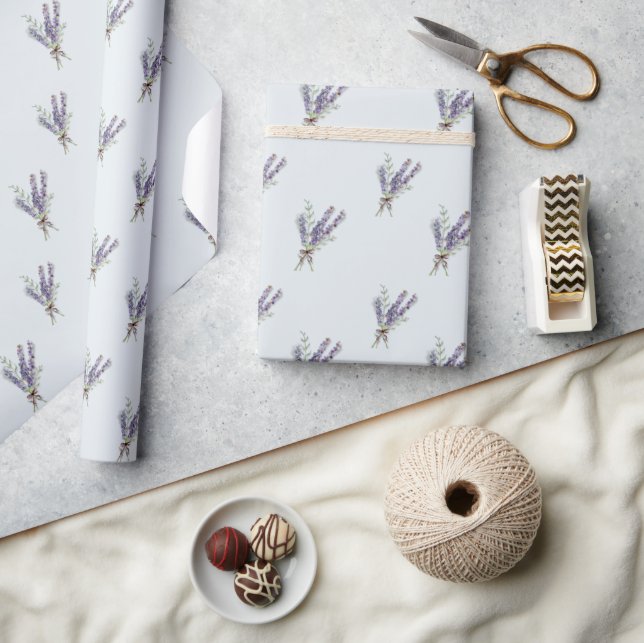 Soft Watercolour Lavender Wrapping Paper (Crafts)