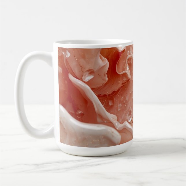 Soft Waves & Golden Lines Coffee Mug (Left)