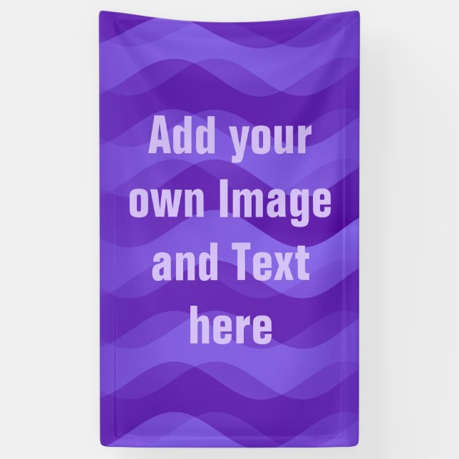 Soft Waves gradients violet + your ideas Banner (Vertical)