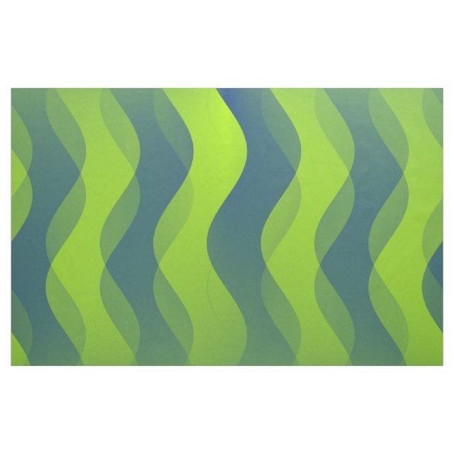 Soft Waves green blue + your ideas Fabric (Yard)