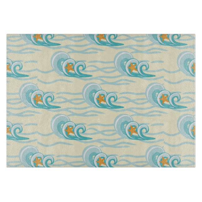 Soft Waves Pattern Cutting Board (Front)