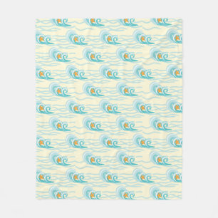 Soft Waves Pattern Fleece Blanket