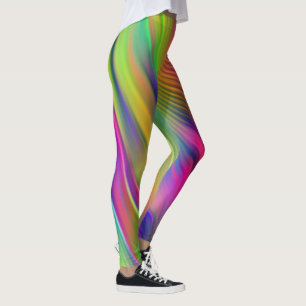Soft Waves pattern - multicolored + your ideas Leggings