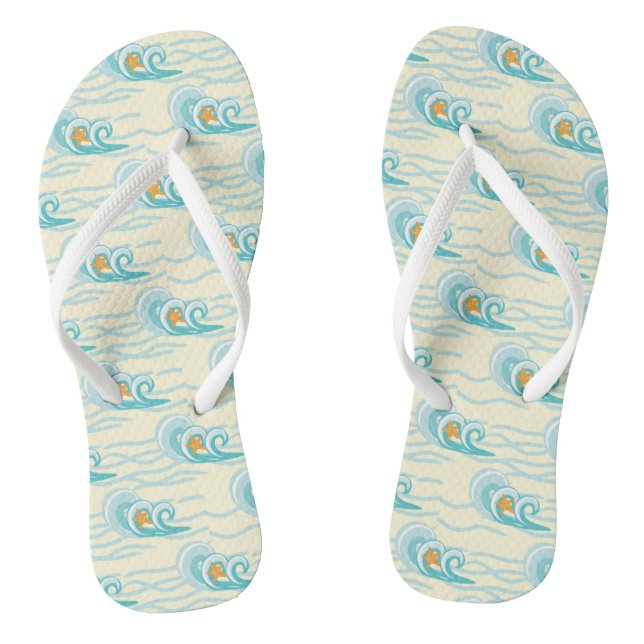 Soft Waves Pattern Thongs (Footbed)