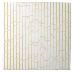Soft Wavy Striped Ceramic Tile