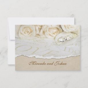 Soft Wedding Roses RSVP