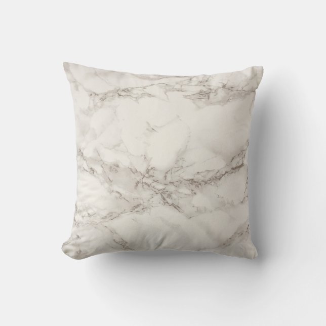 Soft White Marble Pattern Cushion (Front)