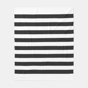 Soft White & Pitch Pastel Lines Pattern Fleece Blanket
