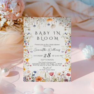 Soft Wildflower Garden Baby In Bloom Baby Shower Invitation