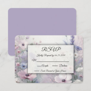 Soft Wildflower Meadow Daydreams RSVP Card