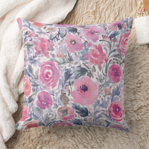 soft wildflower pastel pattern cushion