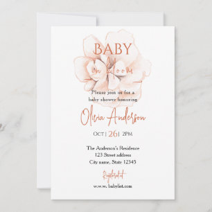 Soft Wildflowers Modern Baby Shower Invitation