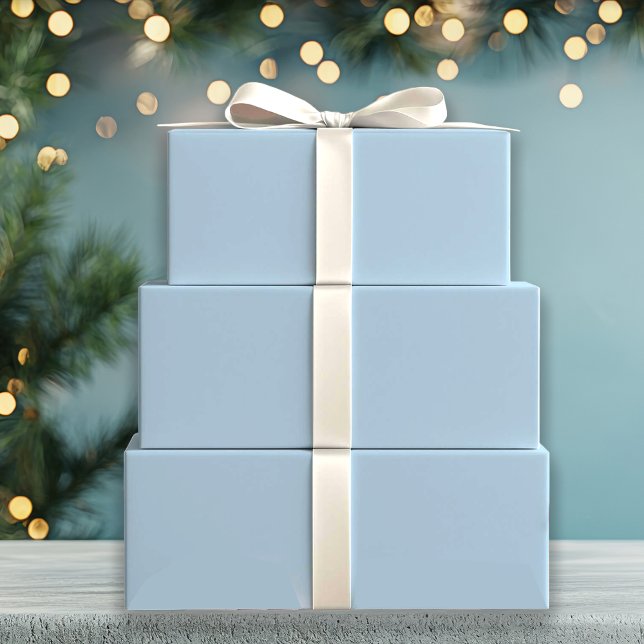 Soft Winter Blue Solid Wrapping Paper Sheet (Creator Uploaded)