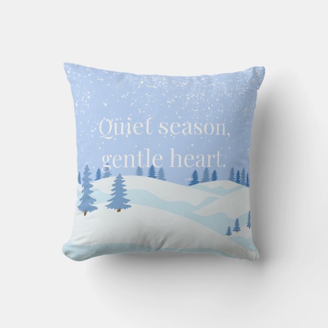 Soft Winter Collection — Calm, Cozy & Timeless Cushion (Front)