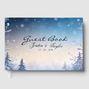 Soft WInter Daydream Wedding Guest Book