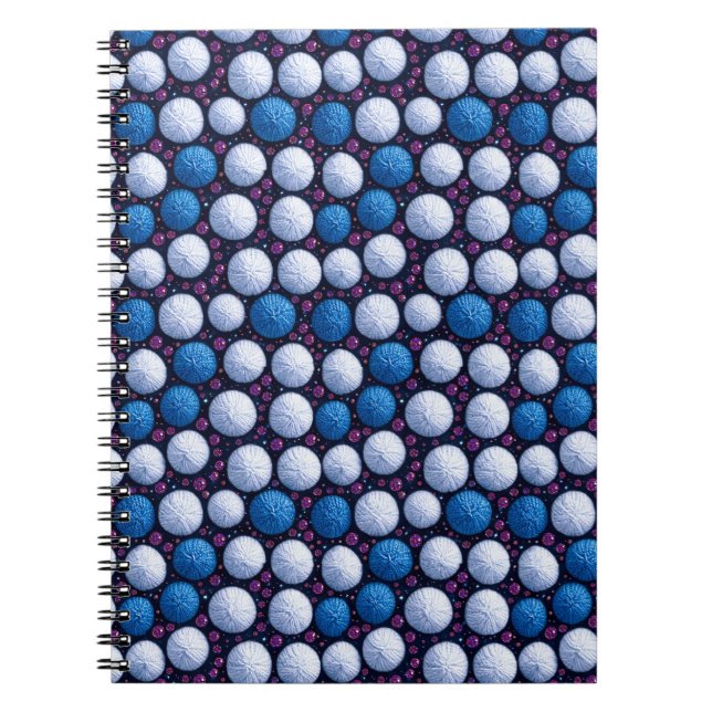 Soft Yarn Balls With Glittery Accents Notebook (Front)