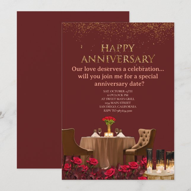 Soft Years, Strong Love Invitation (Front/Back)