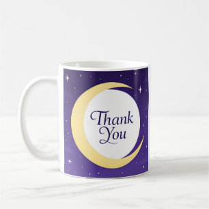 Soft Yellow Crescent Moon Thank You Coffee Mug