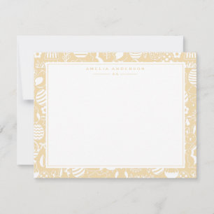 Soft Yellow Easter Egg Frame Note Card