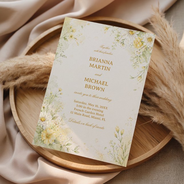 Soft Yellow Floral Invitation (Creator Uploaded)