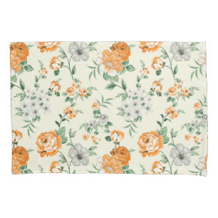Soft Yellow Garden Floral Pattern Pillowcase