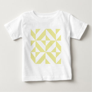 Soft Yellow Geometric Art Deco Baby T-Shirt