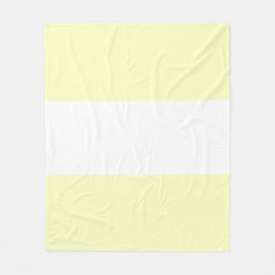 Soft Yellow Pastel & White Bar Design Fleece Blanket