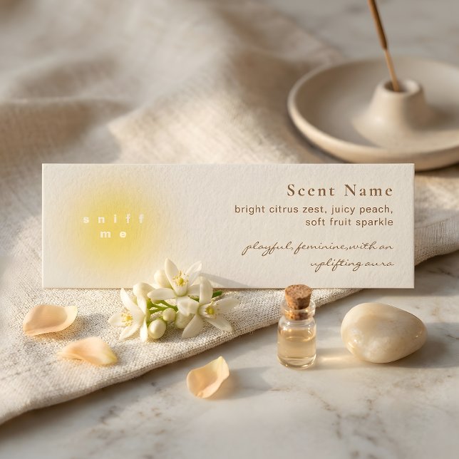 Soft Yellow Perfume Scent Sample Mini Tester Card (Soft Yellow Perfume Scent Sample Mini Tester Card)