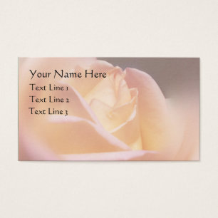 Soft Yellow Rose Flower Business Card