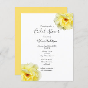 Soft Yellow Rose Invitation