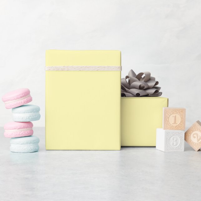Soft Yellow Solid Wrapping Paper Roll (Baby Shower)